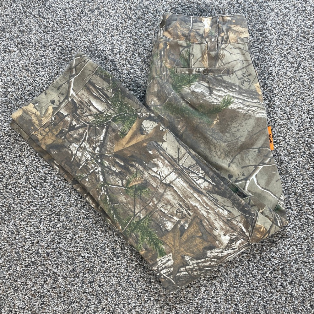 SHE Outdoor Women's Medium Realtree Camo Cargo Hunting Pants Brown Green 30x31